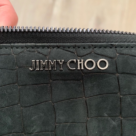 Jimmy Choo Carnaby Wallet in Suede Moc Croc!!!!!! - Picture 4 of 4